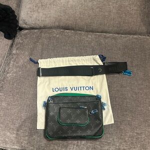 Louis Vuitton Black and Green Belt Bag